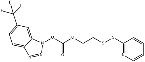 2-(pyridin-2-yldisulfanyl)ethyl (6-(trifluoroMethyl)-1H-benzo[d][1,2,3]triazol-1-yl) carbonate 结构式