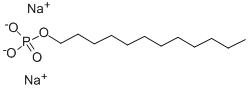 りん酸モノドデシルナトリウム (モノ-, ジナトリウム混合物) 化学構造式