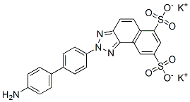 2-(4'-Amino-1,1'-biphenyl-4-yl)-2H-naphtho[1,2-d]triazole-6,8-disulfonic acid dipotassium salt 结构式