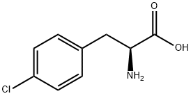 4-クロロ-DL-フェニルアラニン 化学構造式