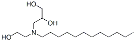3-(N-dodecyl-2-hydroxyethylamino)propane-1,2-diol 结构式