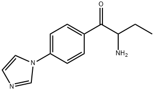 1-Butanone,  2-amino-1-[4-(1H-imidazol-1-yl)phenyl]- 化学構造式