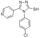 4-(4-氯苯基)-5-(4-吡啶基)-4H-1,2,4-三唑-3-硫醇, 74270-76-1, 结构式