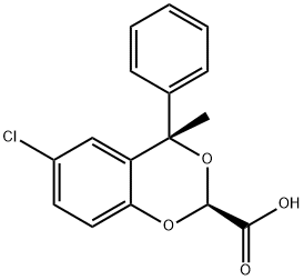 1,3-벤조디옥산-2-카르복실산,6-클로로-4-메틸-4-페닐-,(E)-