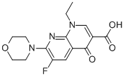 1-ETHYL-6-FLUORO-7-MORPHOLIN-4-YL-4-OXO-1,4-DIHYDRO-[1,8]NAPHTHYRIDINE-3-CARBOXYLIC ACID Struktur