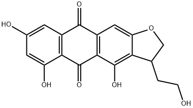 Anthra(2,3-b)furan-5,10-dione, 2,3-dihydro-4,6,8-trihydroxy-3-(2-hydro xyethyl)-|