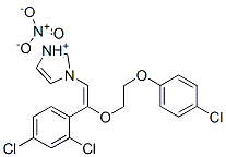 1-[2-[2-(4-chlorophenoxy)ethoxy]-2-(2,4-dichlorophenyl)vinyl]-1H-imidazolium nitrate 结构式