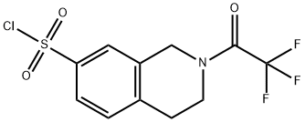 1,2,3,4-四氢-2-(三氟乙酰基)异喹啉-7-磺酰氯,74291-57-9,结构式