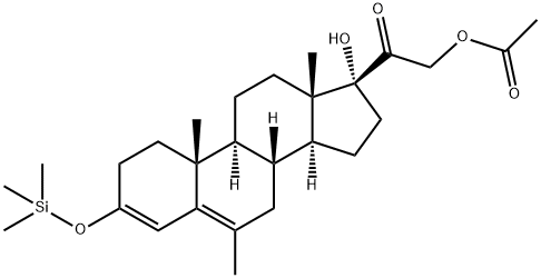 21-Acetoxy-17-hydroxy-6-methyl-3-[(trimethylsilyl)oxy]pregna-3,5-dien-20-one 结构式