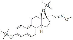 19-Norpregna-1,3,5,7,9-pentaen-21-al, 3,17-bis[(trimethylsilyl)oxy]-,  O-methyloxime, (17alpha)- Structure
