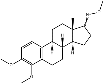 3,4-ジメトキシエストラ-1,3,5(10)-トリエン-17-オンO-メチルオキシム 化学構造式