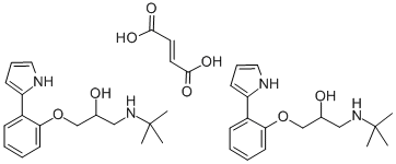 2-(2-(3-tert-Butylamino-2-hydroxypropoxy)-phenyl)-pyrrol-fumarat [Germ an] 结构式