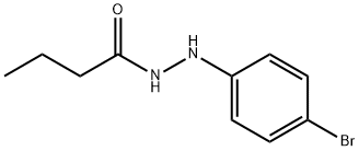 Butyric acid 2-(p-bromophenyl)hydrazide Structure