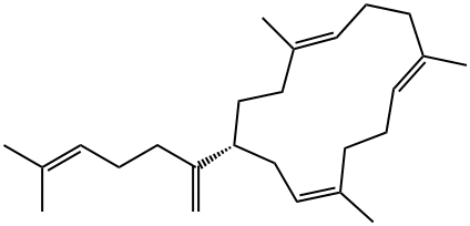 (R,1E,5E,9Z)-1,5,9-Trimethyl-12-(5-methyl-1-methylene-4-hexenyl)cyclotetradeca-1,5,9-triene|