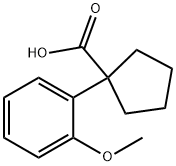 1-(2-methoxyphenyl)cyclopentane-1-carboxylic acid 化学構造式