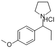 1-(1-(p-Methoxyphenyl)propyl)pyrrolidine hydrochloride Structure