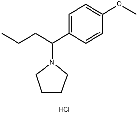 1-(1-(p-Methoxyphenyl)butyl)pyrrolidine hydrochloride Structure