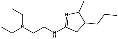 1-Pyrroline, 2-((2-(diethylamino)ethyl)amino)-5-methyl-4-phenyl-4-prop yl-,74332-91-5,结构式