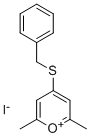 Pyrylium, 4-benzylthio-2,6-dimethyl-, iodide Structure