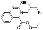 3-(2,3-Dibromopropyl)-3,4-dihydro-4-hydroxy-2-mercaptoquinazoline-4-carboxylic acid ethyl ester Structure