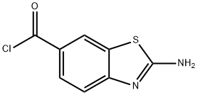 6-Benzothiazolecarbonyl chloride, 2-amino- (9CI),743384-25-0,结构式