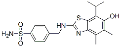 Benzenesulfonamide,  4-[[[6-hydroxy-4,5-dimethyl-7-(1-methylethyl)-2-benzothiazolyl]amino]methyl]- Structure
