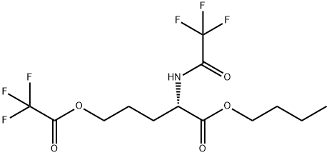 2-[(Trifluoroacetyl)amino]-5-[(trifluoroacetyl)oxy]valeric acid butyl ester 结构式
