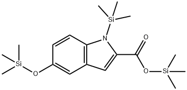 1-(Trimethylsilyl)-5-[(trimethylsilyl)oxy]-1H-indole-2-carboxylic acid trimethylsilyl ester 结构式