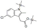 1H-Indole-3-acetic acid, 5-chloro-2-methyl-1-(trimethylsilyl)-, trimet hylsilyl ester 结构式