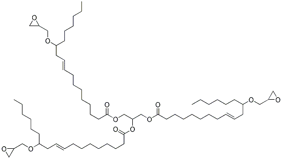 12-环氧甲氧基-9-十八烯酸甘油三酯聚合物, 74398-71-3, 结构式