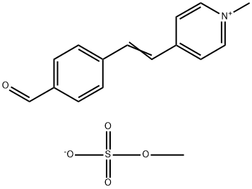 N-甲基-4-(对甲酰苯乙烯基)吡啶甲基硫酸盐, 74401-04-0, 结构式
