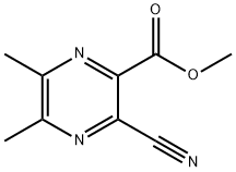 Pyrazinecarboxylic acid, 3-cyano-5,6-dimethyl-, methyl ester (9CI) 结构式