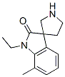 Spiro[3H-indole-3,3-pyrrolidin]-2(1H)-one, 1-ethyl-7-methyl- (9CI) Structure
