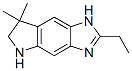 Pyrrolo[2,3-f]benzimidazole, 2-ethyl-1,5,6,7-tetrahydro-7,7-dimethyl- (9CI) Structure