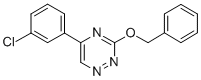 1,2,4-Triazine, 5-(3-chlorophenyl)-3-(phenylmethoxy)- Structure