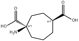 1,4-Cycloheptanedicarboxylicacid,1-amino-,cis-(9CI) Structure