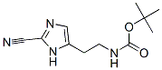 tert-Butyl 2-(2-cyano-1H-imidazol-5-yl)ethylcarbamate Structure