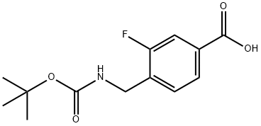 4-(BOC-AMINO)METHYL-3-FLUORO-BENZOIC ACID Struktur