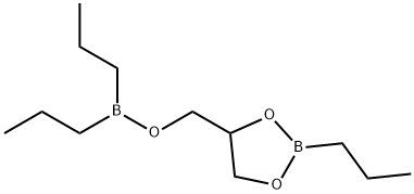 Dipropylborinic acid (2-propyl-1,3,2-dioxaborolan-4-yl)methyl ester Structure