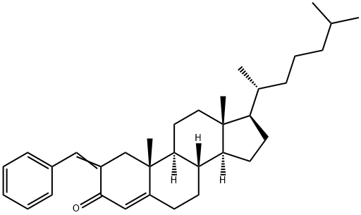 2-(Phenylmethylene)cholest-4-en-3-one Struktur