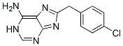 [(4-Chlorophenyl)methyl]-1H-purin-6-amine,74421-47-9,结构式