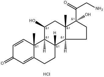 21-Amino-11,17-dihydroxy-(11b)-pregna-1,4-diene-3,20-dione hydrochloride Structure