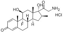 (11BETA,16BETA)-PREGNA-1,4-DIENE-3,20-DIONE,21-AMINO-9-FLUORO-11,17-DIHYDROXY-16-METHYL-,HYDROCHLORIDE, 744254-11-3, 结构式