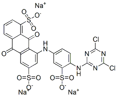 74432-28-3 trisodium 8-[[4-[(4,6-dichloro-1,3,5-triazin-2-yl)amino]-3-sulphonatophenyl]amino]-9,10-dihydro-9,10-dioxoanthracene-1,6-disulphonate