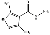 1H-Pyrazole-4-carboxylic  acid,  3,5-diamino-,  hydrazide 结构式