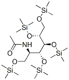 2-(アセチルアミノ)-1-O,3-O,4-O,5-O,6-O-ペンタキス(トリメチルシリル)-2-デオキシ-D-マンニトール 化学構造式