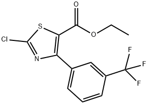 2-CHLORO-4-[3-(TRIFLUOROMETHYL)PHENYL]-5-THIAZOLECARBOXYLIC ACID ETHYL ESTER 结构式