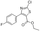 2-CHLORO-4-(4-FLUOROPHENYL)-5-THIAZOLECARBOXYLIC ACID ETHYL ESTER 结构式