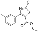 2-CHLORO-4-(3-METHYLPHENYL)-5-THIAZOLECARBOXYLIC ACID ETHYL ESTER 结构式