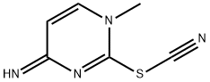 Thiocyanic acid, 1,4-dihydro-4-imino-1-methyl-2-pyrimidinyl ester (9CI) Struktur